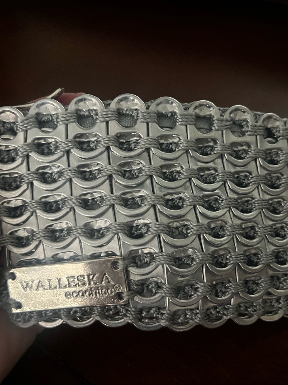 Walleska Metallic Pop Tab Coin Bag - Silver